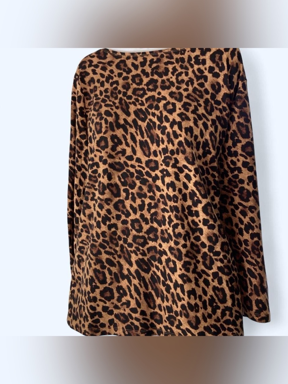 Talbots leopard print long sleeve top Size XL #leopardprint